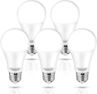 Aigostar - Bombilla LED E27 12W, Luz Blanca Fría 6500K,1170 lúmenes, Ángulo 280°, no regulable - 5 unidades